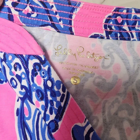 Lilly Pulitzer Pink and Blue Tunic, Size Small - Picture 6 of 10